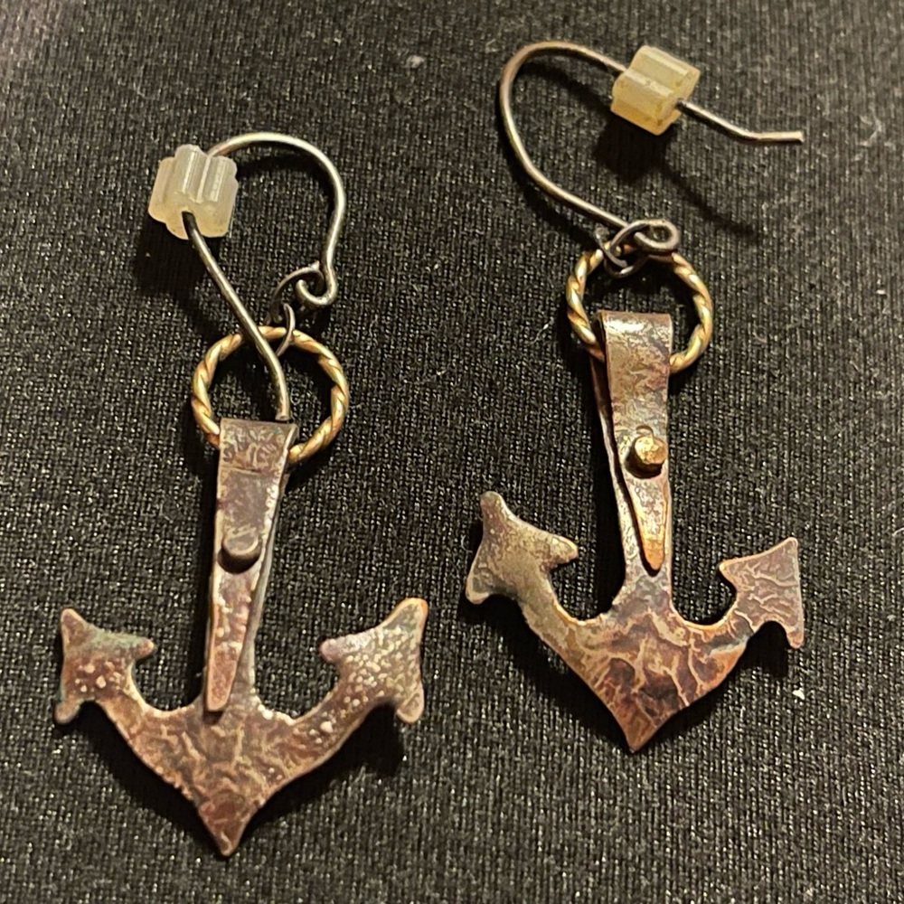 Amazing Handmade Anchor Earrings